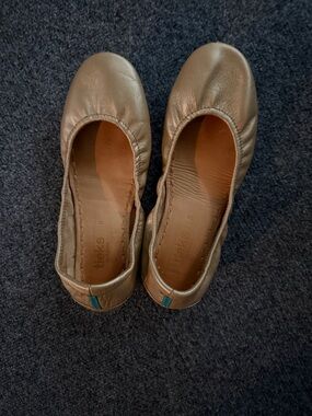 Tieks Metallic Gold Leather Ballet Flats